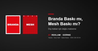 Branda Baskı Fiyatları 2026: Metrekare Fiyatını Ne Belirler?